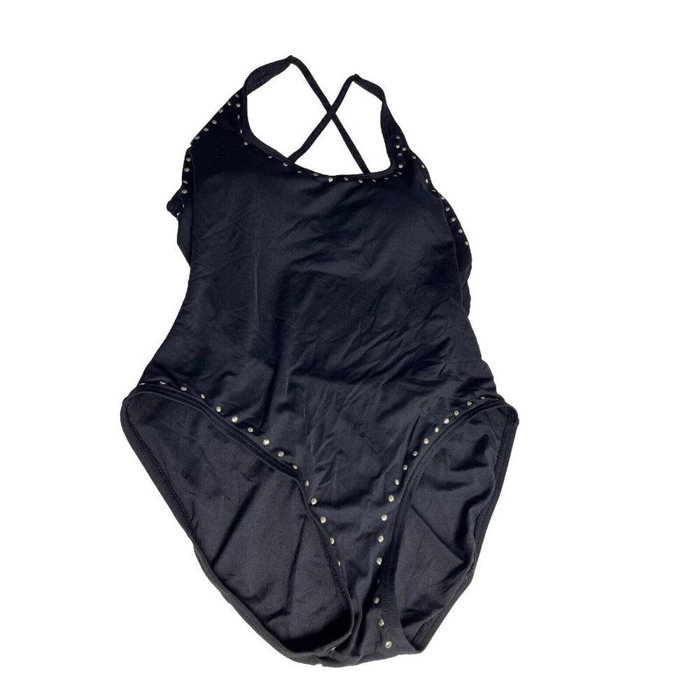 MICHAEL MICHAEL KORS Women's Black Studded‎ Swimsuit Size 10